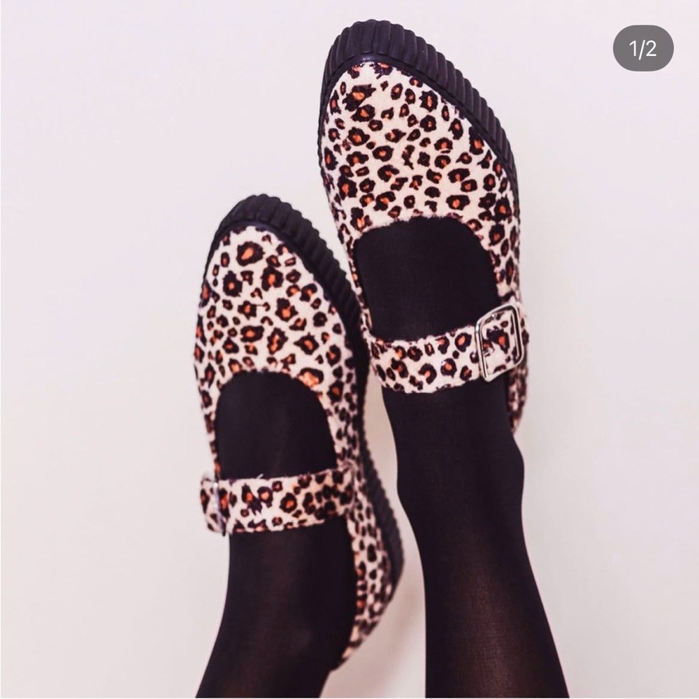Leopard Print Platform Mary Janes